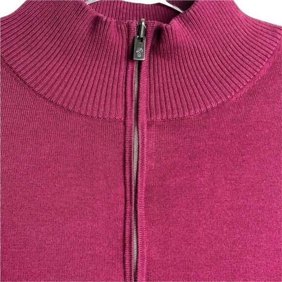 Tommy Bahama Women’s Burgundy Quarter Zip High Neck Merlot Sweater Dress SizeS/P - Picture 5 of 8